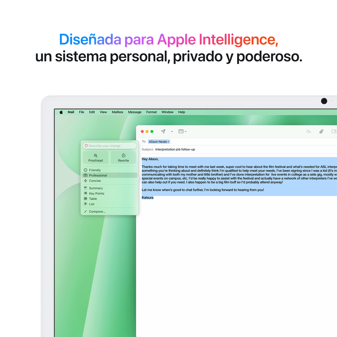 iMac 24" M4 - 8 CPU, 8 GPU, 16 GB, 256 GB - Verde