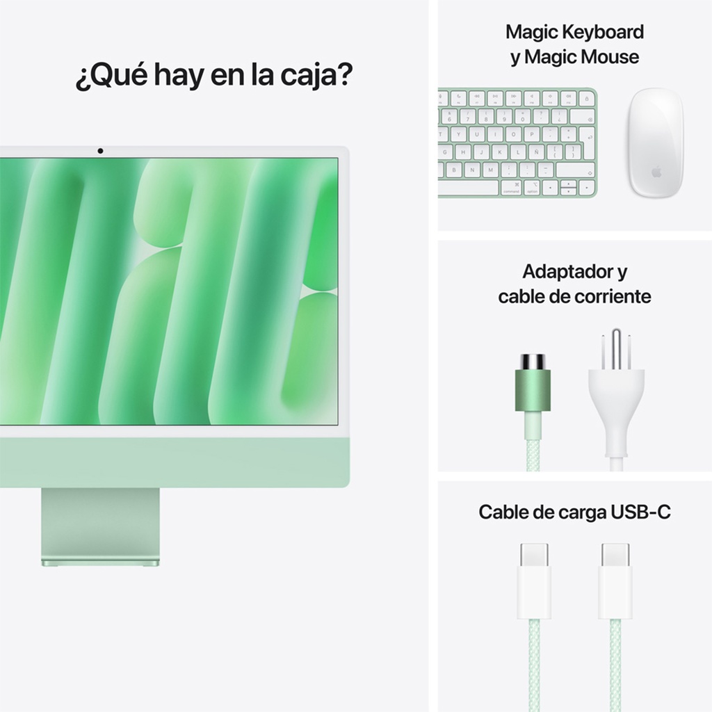 iMac 24" M4 - 8 CPU, 8 GPU, 16 GB, 256 GB - Verde