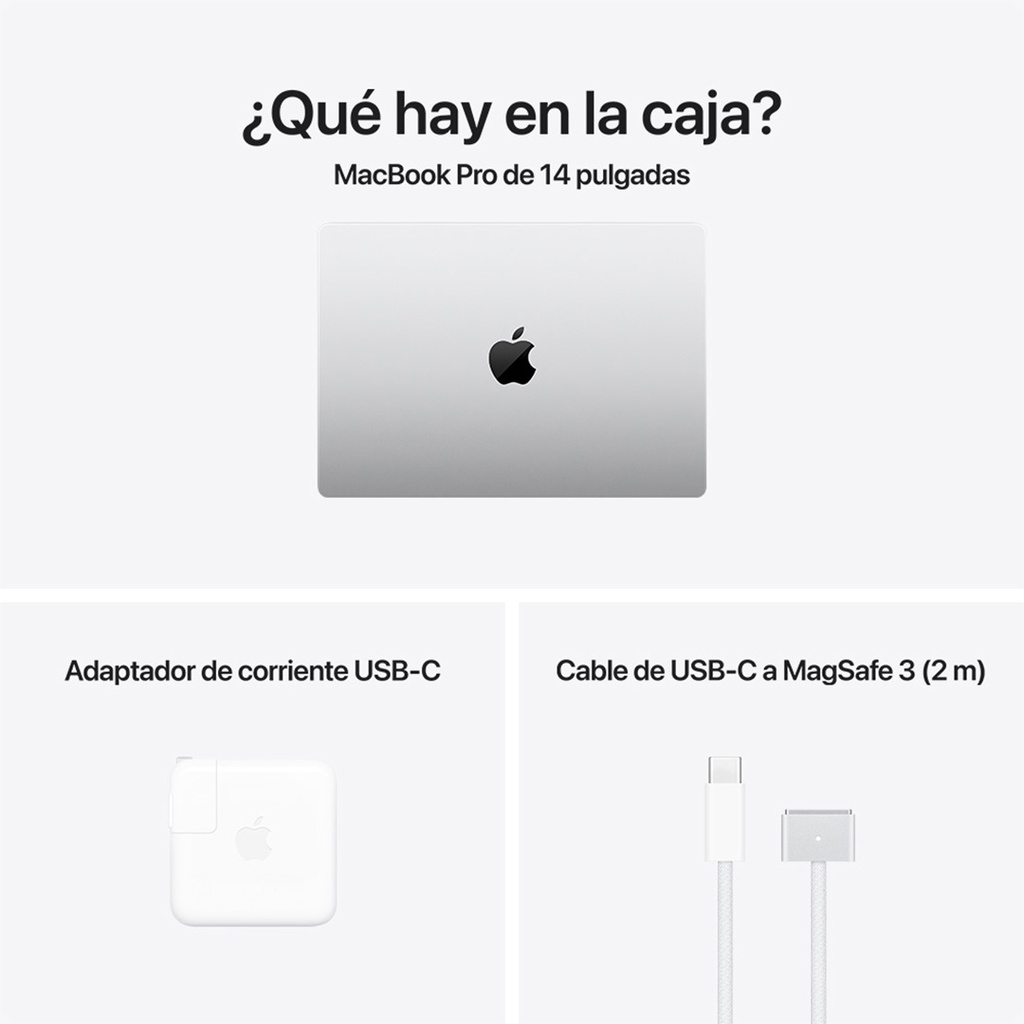 MacBook Pro 14" M4 - 10 CPU, 10 GPU, 16 GB, 512 GB - Plata